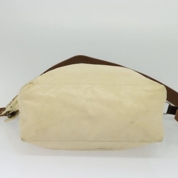 BALENCIAGA The Day Shoulder Bag Leather Beige Auth - Picture 12 of 14